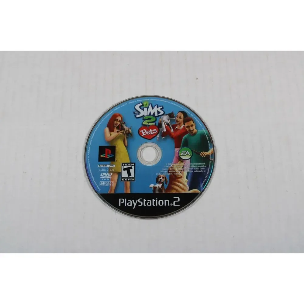 The Sims 2: Pets (Sony PlayStation 2, PS2 2006) Authentic, game disc only, works